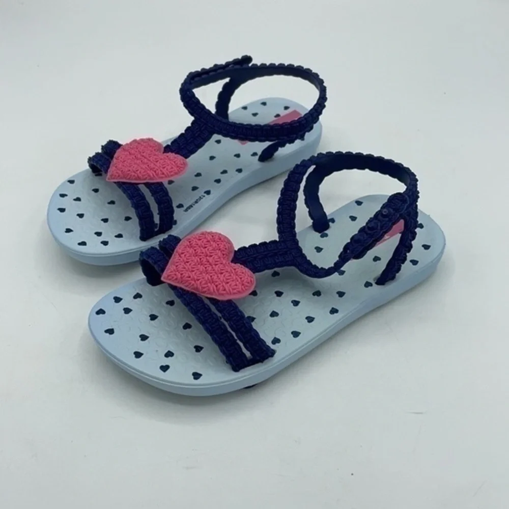 IPANEMA Blue & Pink Heart My First ipanema sandals